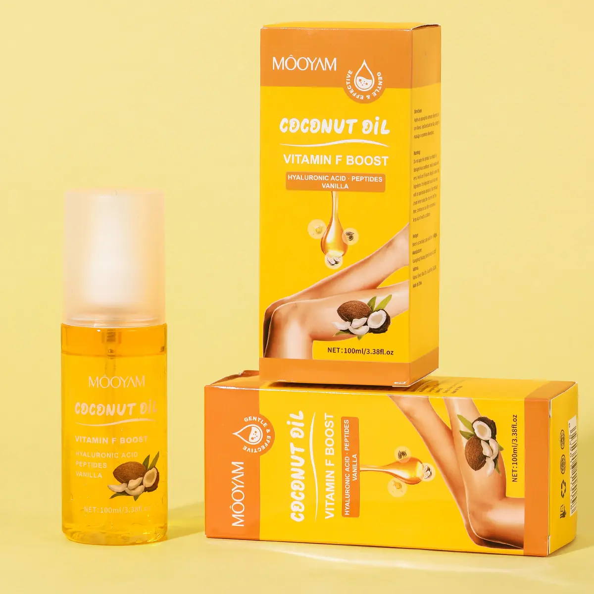 2PCS/3PCS Coconut After Care Oil. Moisturizes and soothes skin after hair removal & shaving, restrains hair growth, keeps skin smooth and tender