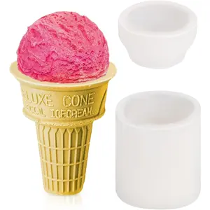 Ice Cream Cone Mold & Ball Candle Mould Non-Stick Baking Mould For Candy Chocolate Jelly Ice Cream Soap Resin Craft Wedding Birthday Party Decor