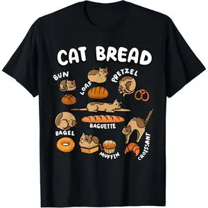 Cat Bread Foodie Kittten Pet Owner Loaf Lover Cat T-Shirt