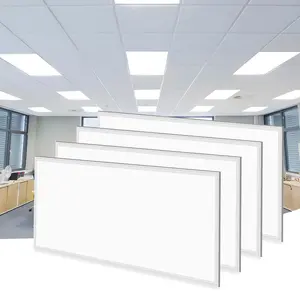 2x4 LED Flat Panel Light, 4 Pack 7800LM Drop Ceiling Office Fixture, 5000K Ceiling Commercial Lighting Fixture 0-10V Dimmable 2x4 Recessed Edge-Lit Troffer for Office Shop Warehouse, ETL Listed led  ceiling  lights Integrated