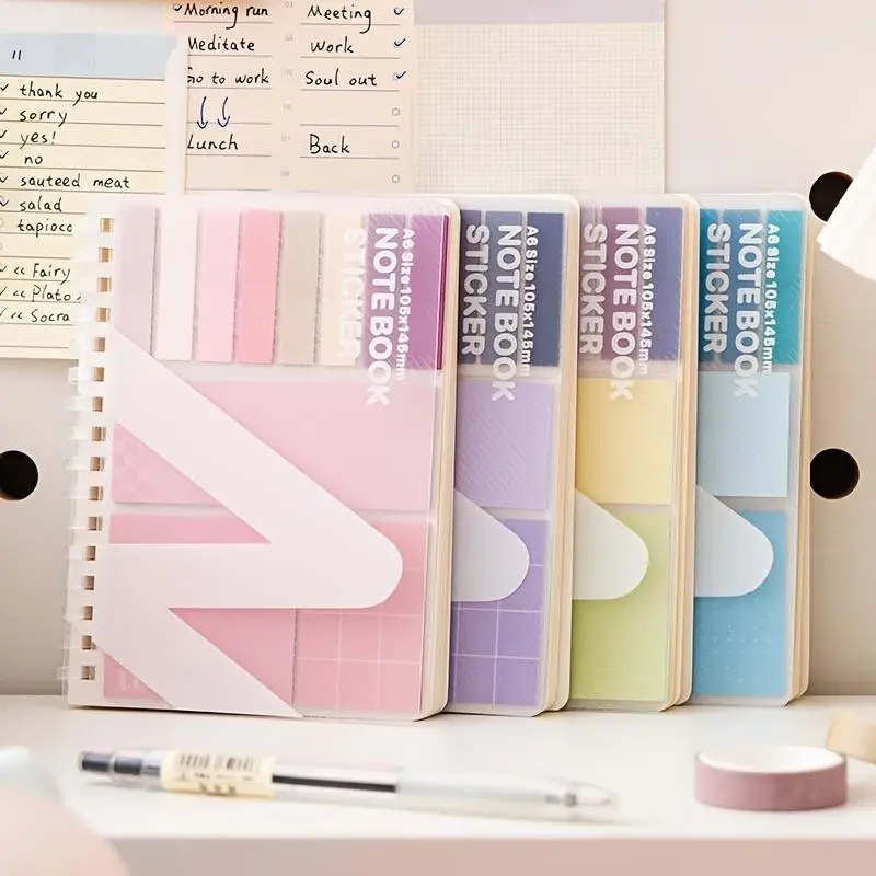 Notebook Combination, 1 Count Convenience Notes, Including 60 Sheets Sticky Notes, Index Tabs, Notebook, School Office Supplies
