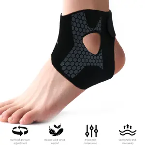 1PCS Ankle Support Breathable Neoprene Compression Boa Knob Pressure Adjustment Ankle Brace for Men and Women
