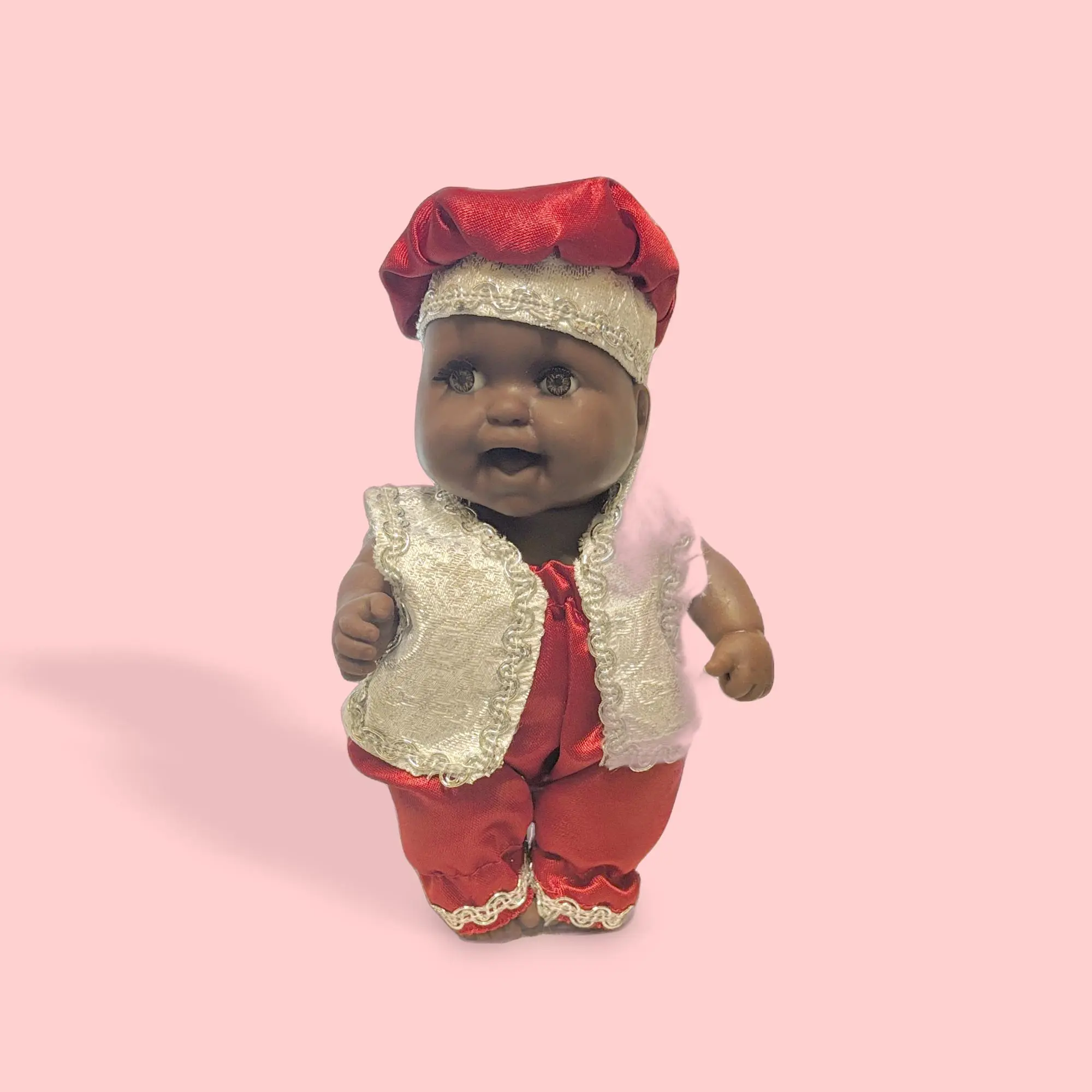 6-Inch Chango Doll, Cute Doll Collectible with King Attire, Yoruba Culture Home Decor Figurine, Multiple Styles Available