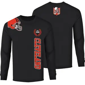Men Football Home Team Long Sleeve Shirt - Cleveland
