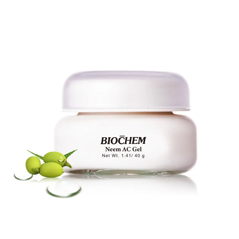 Biochem Neem AC Gel, Lightweight Oil-Control Moisturizer for Oily, Acne-Prone & Combination Skin, Hydrating Skin Repair for a Radiant Glow, 1.41 oz / 40 g