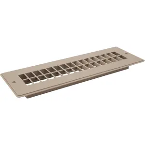 RV Floor Register | RV Stationary Vent Cover | 2-1/4" x 10-1/8" Insert | Undampered Duct (Beige)