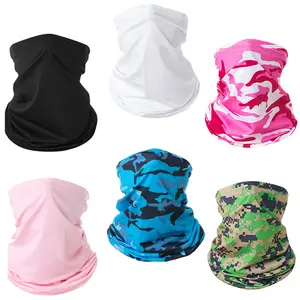 Breatnable Neck Gaiter Ice Silk Cycling Mask 6 PCS Cooling Summer Neck Sunscreen Scarf Hiking Headscarf for Men Women Riding Outdoor Sports