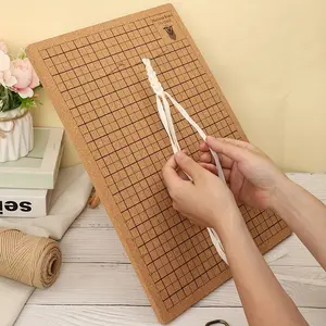 12x16 Inch Macrame Weaving Board, Dual-Sided Grid Handmade Crafting Mat, Includes Braiding Bracelet & Instructions for DIY Projects Hobbies