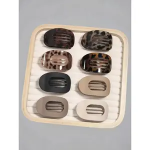 Leopard Pattern Hair Clips, Fashionable Hair Accessories for Women & Girls, Casual Versatile Hair Accessories for Daily Wear