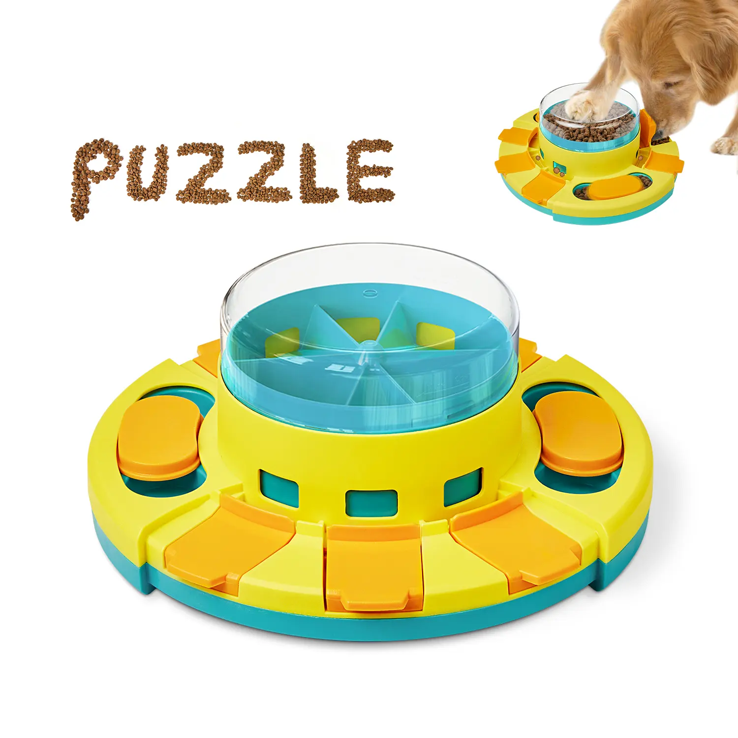 Potaroma Dog Puzzle Toy 2 Levels, Slow Feeder, Dog Food Treat Feeding Toys for IQ Training, Dog Entertainment Toys for All Breeds 4.2 Inch Height #SummerVibes #petlovers