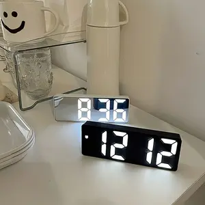 Digital Alarm Clock LED Display, Dual Power USB/dry Battery, Adjustable Brightness, Supports Daylight Saving, 12/24 Hour, Home & Office Use, Multifunctional Alarm Clock