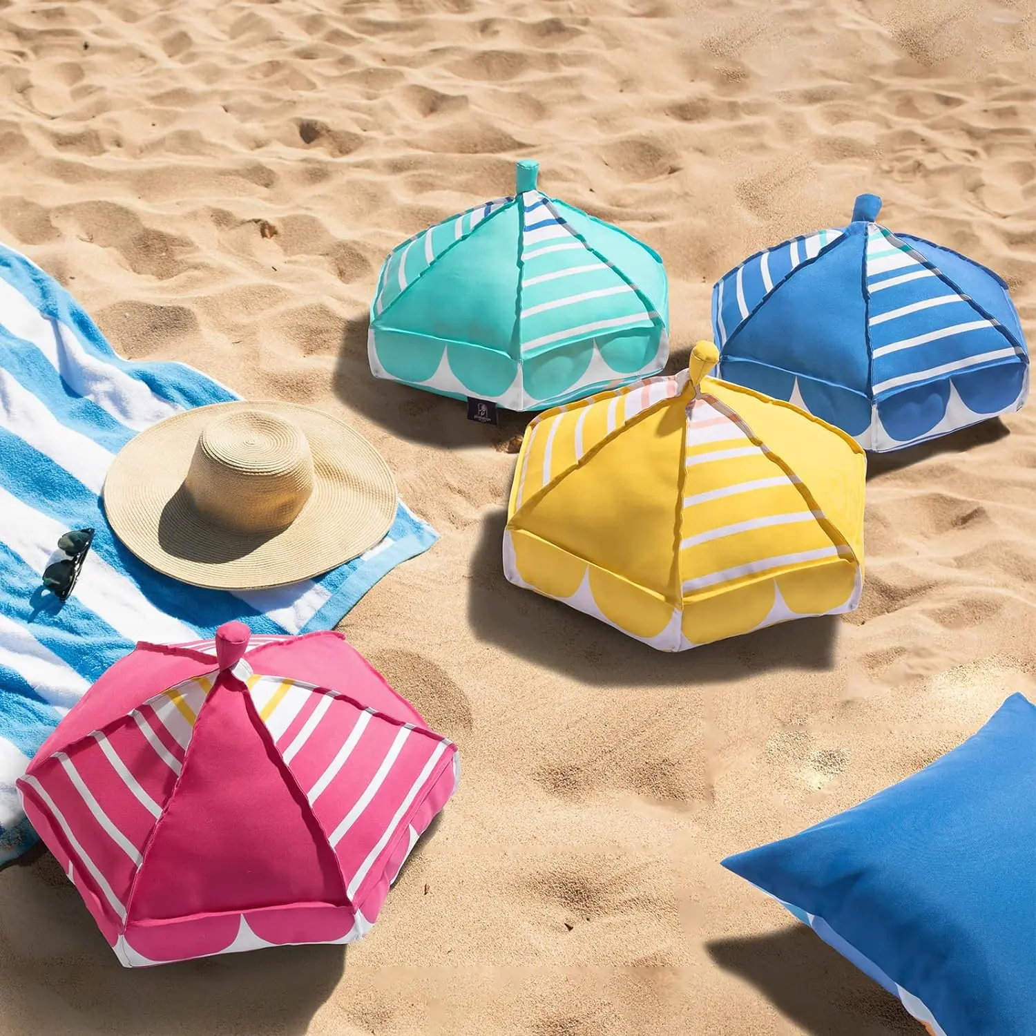 Phantoscope Outdoor Umbrella Shaped Throw Pillow, Decorative Waterproof Pillows for Outdoor Patio Furniture, Beach Cushion Pillows