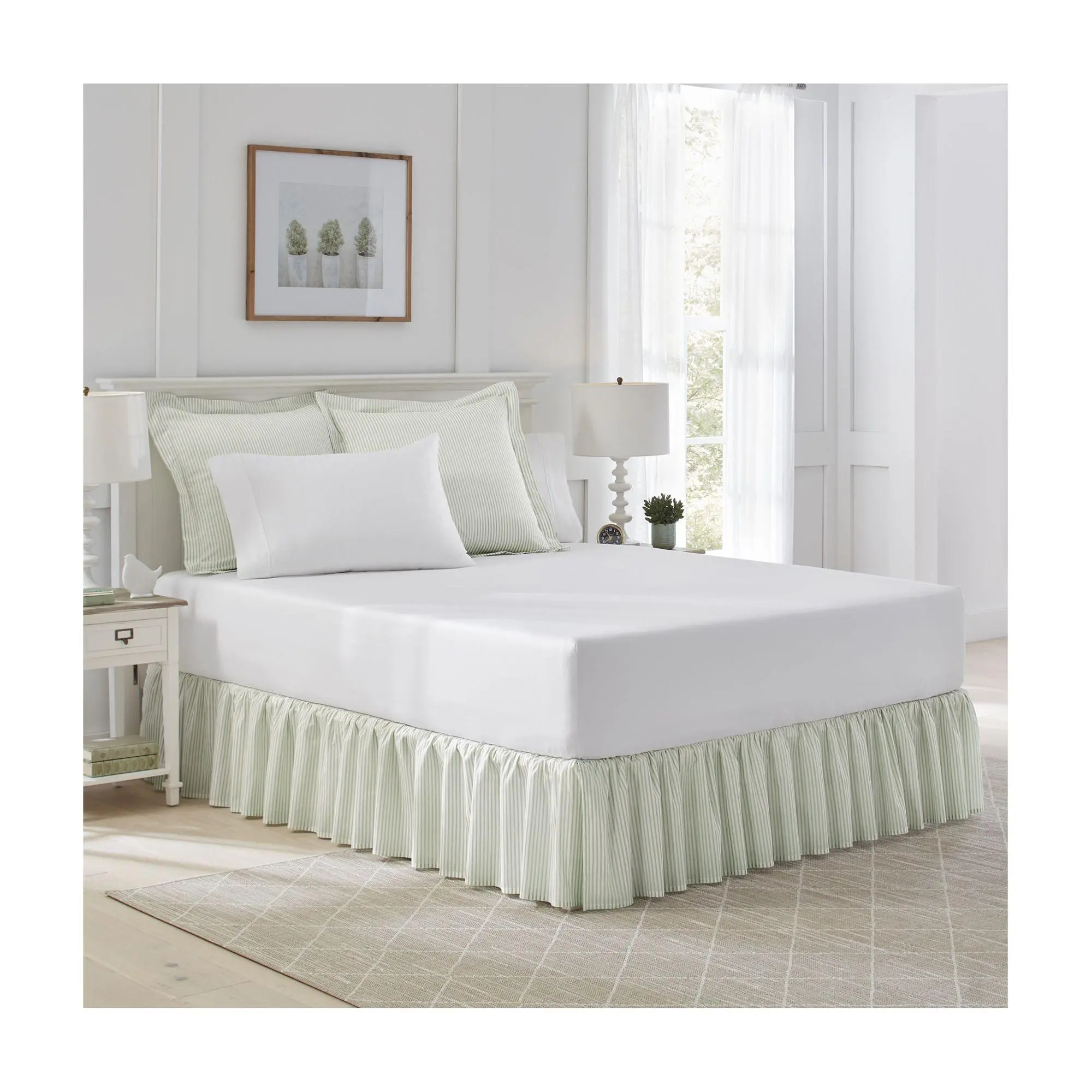 Laura Ashley Classics Green King Bedskirt
