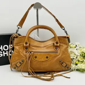 Pre-owned Balenciaga As Shown Shoulder Bags Classic City Bag Camel Brown Leather Giant ba66118cc