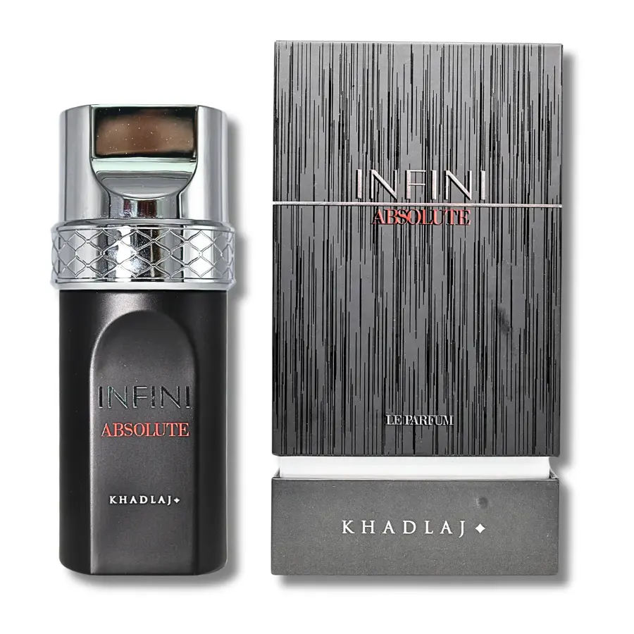 KHADLAJ Infini Absolute EDP, Aromatic Floral Amber Scent with Citrus & Musk Notes, Long-Lasting Unisex Fragrance for Adults, Single Item, 3.4 Fl Oz. Bottle, Aromatic Edp Spray, Elegant Arabian Perfume, Floral Blend Fragrance
