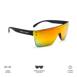 Solaris UV400 Polarized Sunglasses Handcrafted Eco-Friendly Lightweight TR90 Durable Frames Wide Design Free Case