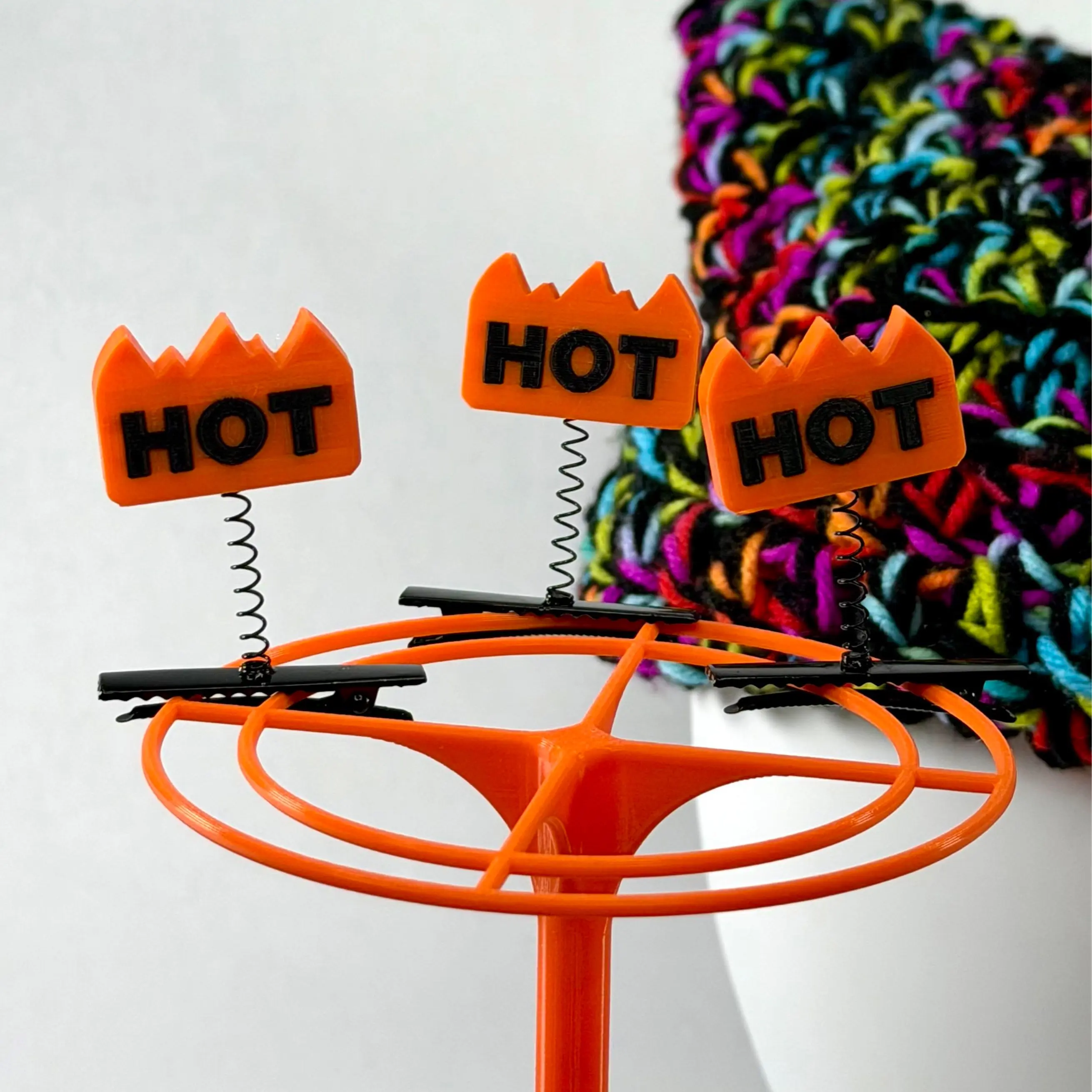 HOT STICKER EDM Rave / Festival Sprout clips / Hat Accessory - Pack of 3