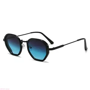 2026 New Steampunk Polygon Sunglasses For Adults, Full Rim Premium Metal Alloy Frame With Polarized Lens, Lightweight Retro Futurism Eyewear, Trendy Unisex Accessory For Street Styling, Music Festivals And Men’s Holiday Gifting