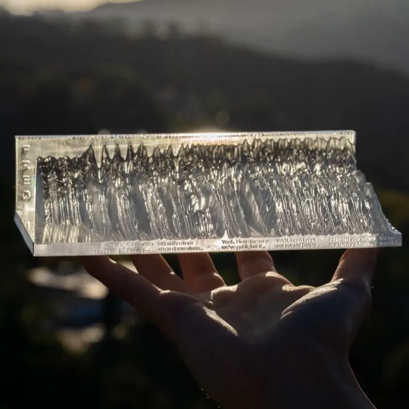 SpectroArt - "Rewind (feat. Two Smooth)" by Andrew Brinkman - 7" x 3.5" x 1.75" Art Piece