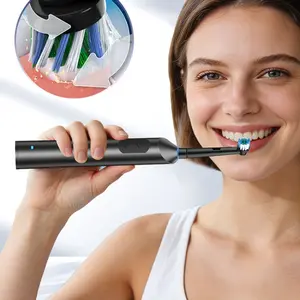 Rotating Electric Toothbrush, Rechargeable with 5 Modes & 4 Replaceable Heads, Deep Cleaning, Home Travel Use, Best Holiday Gift
