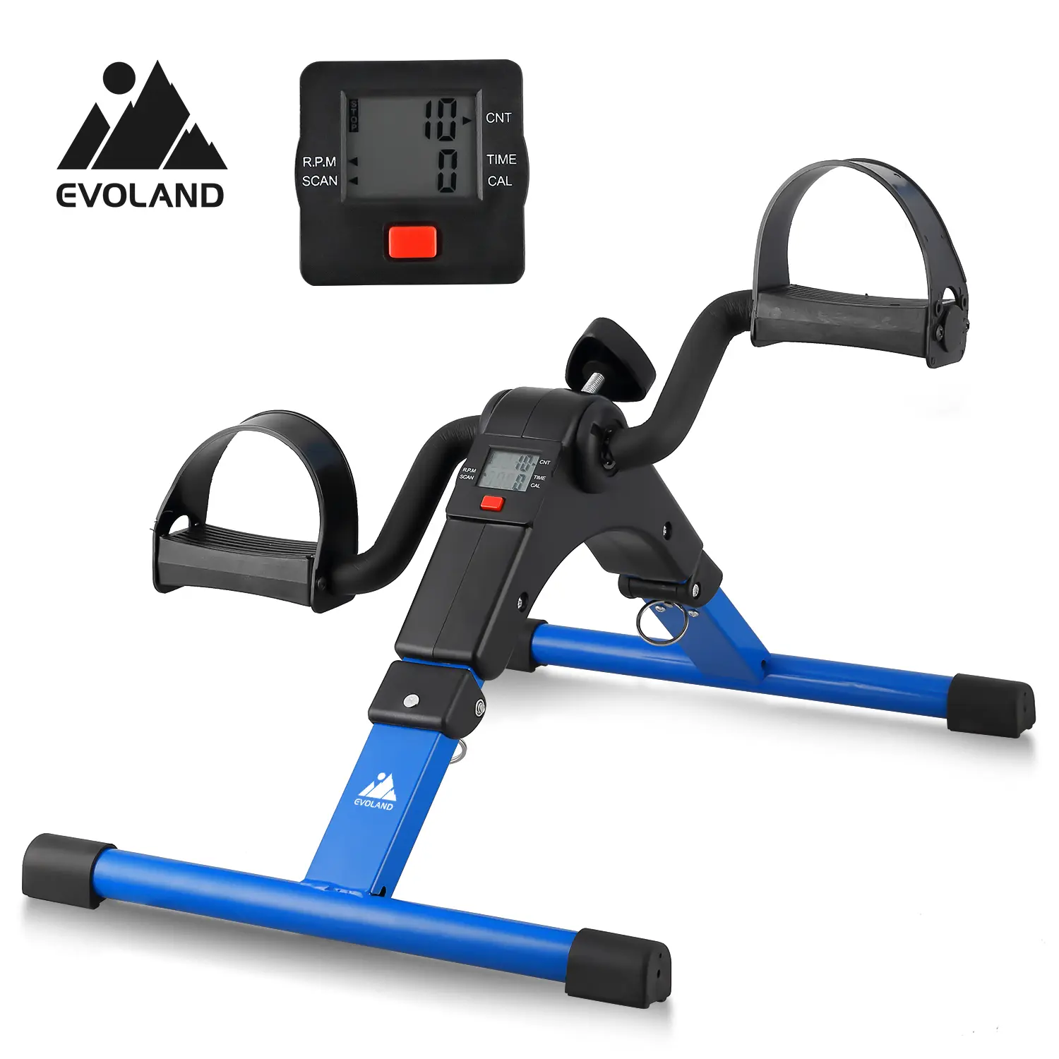 Indoor Cycling Bike with Digital Display for Home Workout, Under-Desk Mini Pedal Exerciser,Foldable Leg & Arm Pedal Exerciser