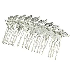 Costume Hair Accessories Gold Silver Leaf Hair Comb Hair Clips Girls Headpiece