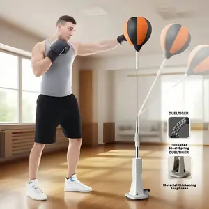 Speed Ball Trainer With Responsive Rebound System And Height Adjustment Perfect For Balcony Fitness Corner Apartment Training Area