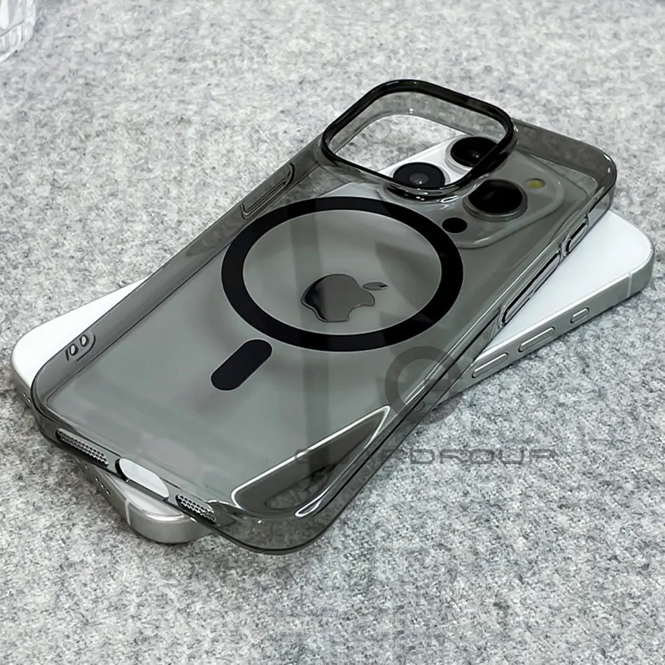 Ultra Thin For Magsafe Transparent Case For iPhone 17 Air 15 14 13 16 Pro Max Magnetic Wireless Charge Glossy Clear PC Cover