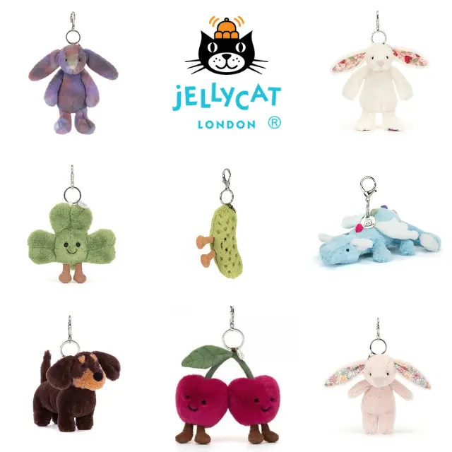 New 2026 Jellycat Keychain Plushies, Cute Kawaii Animal Plush Pendant, Super Soft Stuffed Animal Backpack Accessory, Back to School Birthday Christmas Gift