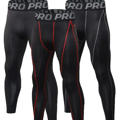 Men's 3pcs Athletic Letter Print Tight-fitting Sports Leggings, Quick Drying Breathable Comfortable Skinny Pants, Men's Sportswear Clothing For Indoor Outdoor Wear, Gym Sportswear Bottoms, Compression Leggings, Workout Pants, Activewear Bottoms