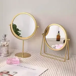 Round Decorative Makeup Mirror, 1 Count Rotatable Desktop Makeup Mirror, Makeup Tools for Women, Dressing Table Mirror, Cosmetic Mirror, Vanity Mirror, Standing Mirror
