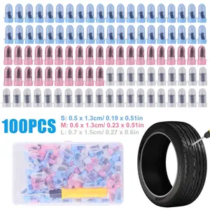 100Pcs Tire Repair Rubber Nails Kit with Screwdriver | 3 Sizes Tire Puncture Repair Screws for Quick & Easy Fix