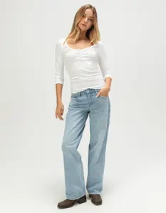 RSQ Womens Low Rise Loose Straight Jeans