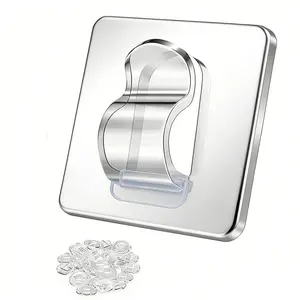 50 Transparent Mini Light Clips with Adhesive Strips, Indoor String Lights Hooks, Indoor Setting, Plastic Material, Perfect for Hanging Micro Christmas Lights, Lighting Accessories, Easy to Apply