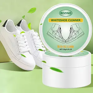 ROZINO White Shoe Cleaner with Surfactant Water-Free Stain Removal Brightening Anti-Pollution Dust Prevention 120g 4.2fl oz