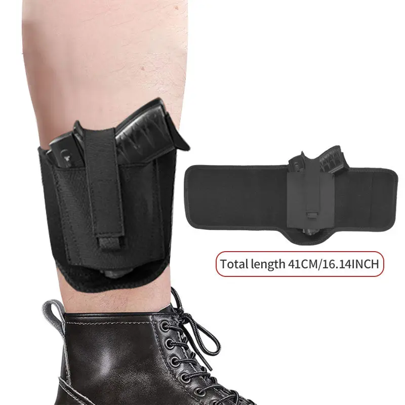 Comfortable Neoprene Ankle Holster for Discreet Concealed Carry - Unisex Padded Design for All-Day Wear with Magazine Pouch & Secure Strap for Travel, Women, Revolver, Adults, Compact, Commuting, Built-In Magazine Pouch, Comfortable & Practical, Discreet,
