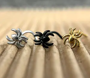 1pc Spider 20g Nose Ring Screw Stud 316L Surgical Steel