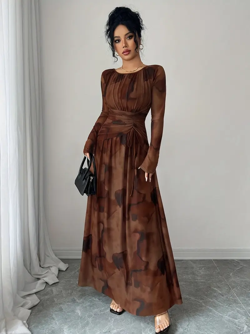 strapless open back dress Baltic Born Womens Marie Mock Neck Maxi Dress | Sage Floral main image 1