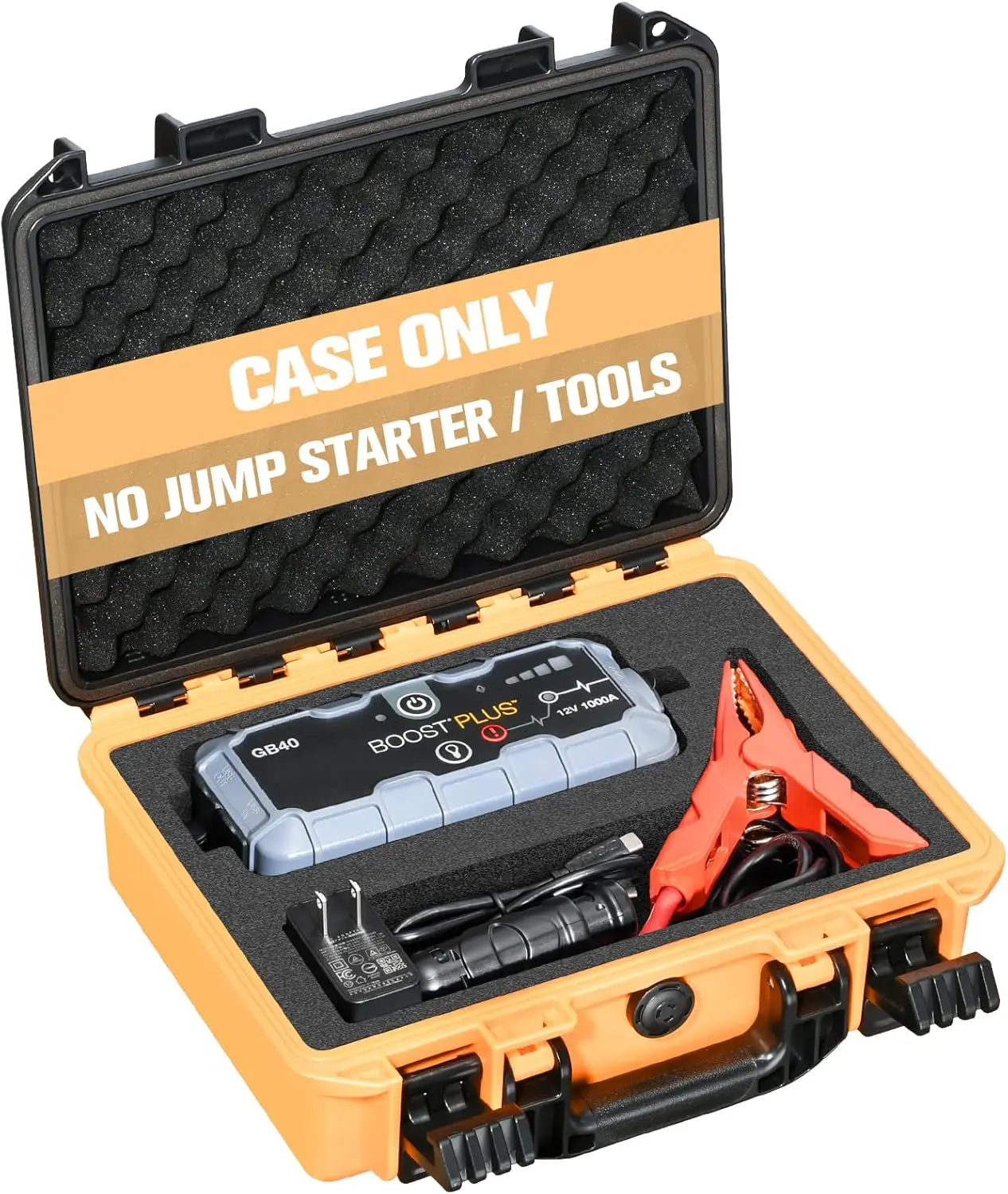 for NOCO Boost GB40 GB20 – Waterproof Hard Storage Box for 1000A UltraSafe Jump Starter | Battery Pack Fast Car Charger Accessories | Portable Protective Storage for Drivers Road Trips Emergency