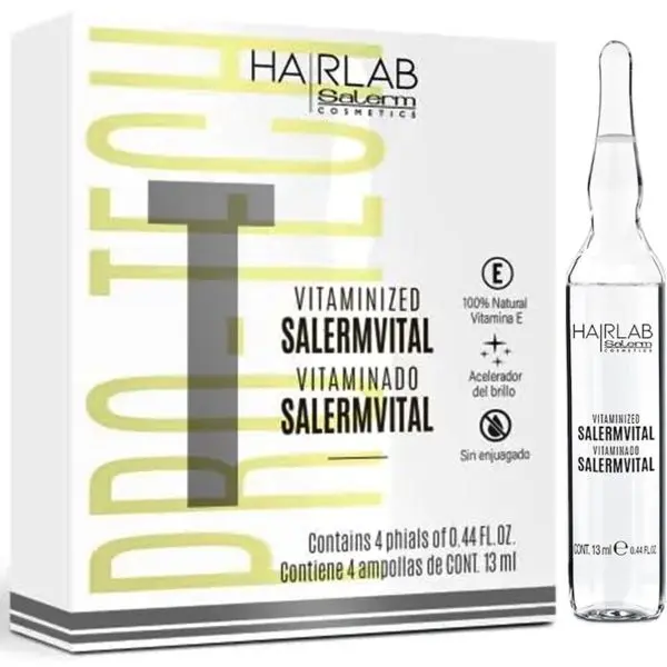 SALERM Vital Hair Structure Revitalizer, Nourishing Protein-Based Leave-In Treatment to Restore Damaged, Color-Treated & Permed Hair with Vitamin E & Wheat Germ Moisturizing Hair Scalp Root Enhancer