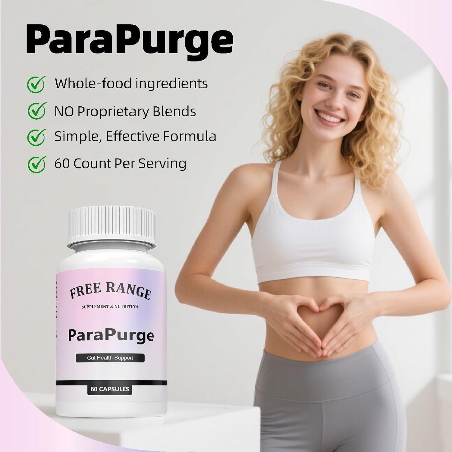 Parapurge Gut Cleanse - Parapurge Gut and Colon Support Supplement, Parapurge Cleanse Capsules for Colon & Gut Health, Non-GMO Formula for Women & Men, 60 Capsules Healthcare Natural Fitness Dietary