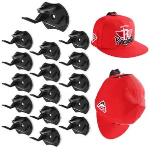 16 Pack Adhesive Hat Rack Organizer for Wall Baseball Cap - Minimalist Hat Display, No Drilled Design, Suitable for Doors, Bedrooms & Wardrobes