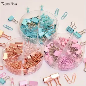 72pcs Organize Effortlessly: Versatile Long-Tail, I-Shaped & Dovetail Paper Clips Set for Office, School & Home