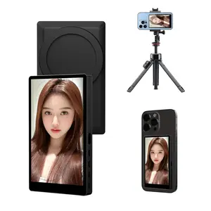 Wireless Selfie Monitor Compatible iPhone Android, Rotating Stand HD Real-Time Viewing, Live Streaming Video Creation Essential Tool, Smartphone Camera Accessories