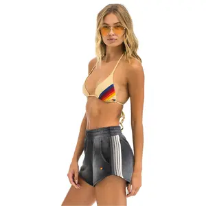 5 STRIPE POCKET CLUB SHORTS - FADED SMOKE