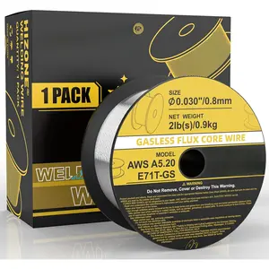 Flux Core Welding Wire, E71T-GS .030inch-2lb Gasless Flux-cored MIG Welding Wire, 1-Pack