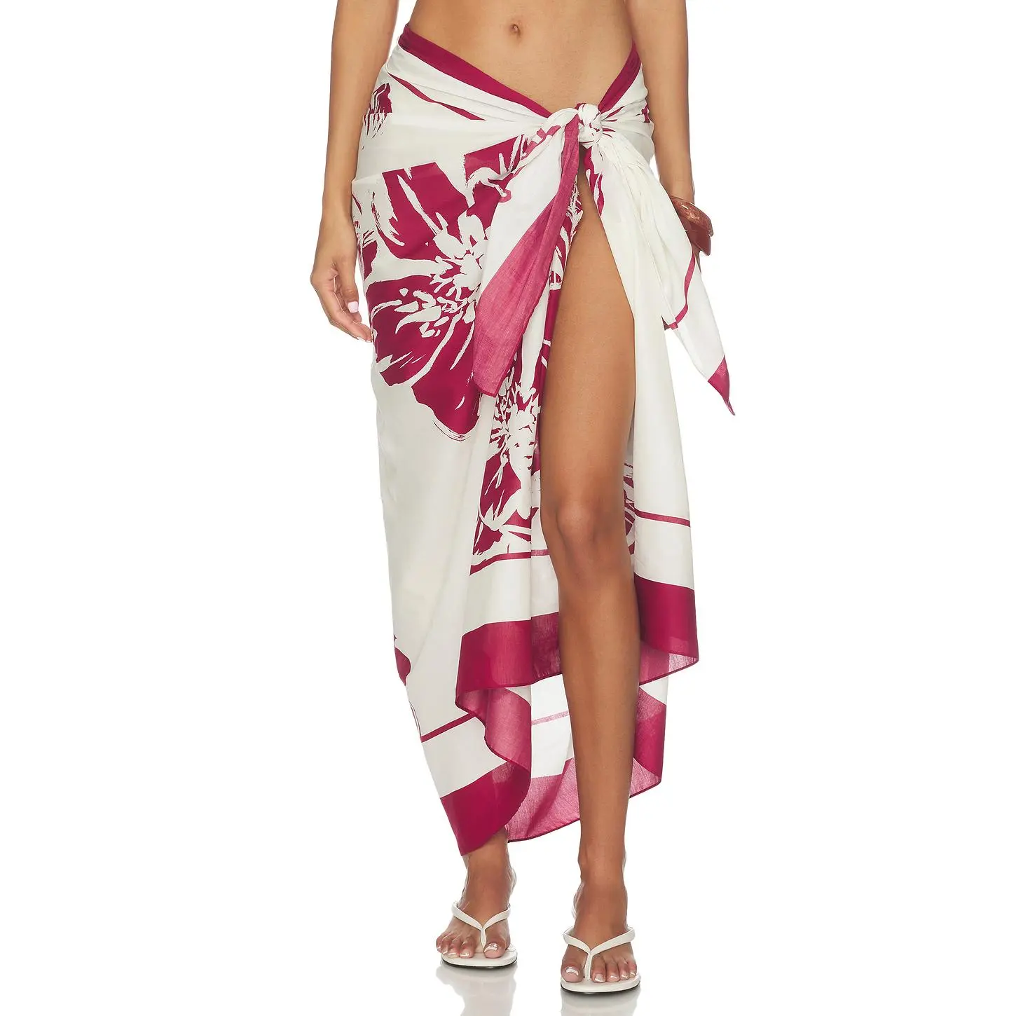 Favorite Daughter The Vintage Floral Pareo in Earth Red