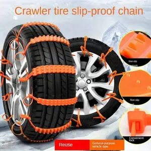 Tire Anti-Slip Chains for Off-Road Cars, Snow Mud Emergency Escape Wheel Straps, Universal Vehicle Anti-Slip Bands