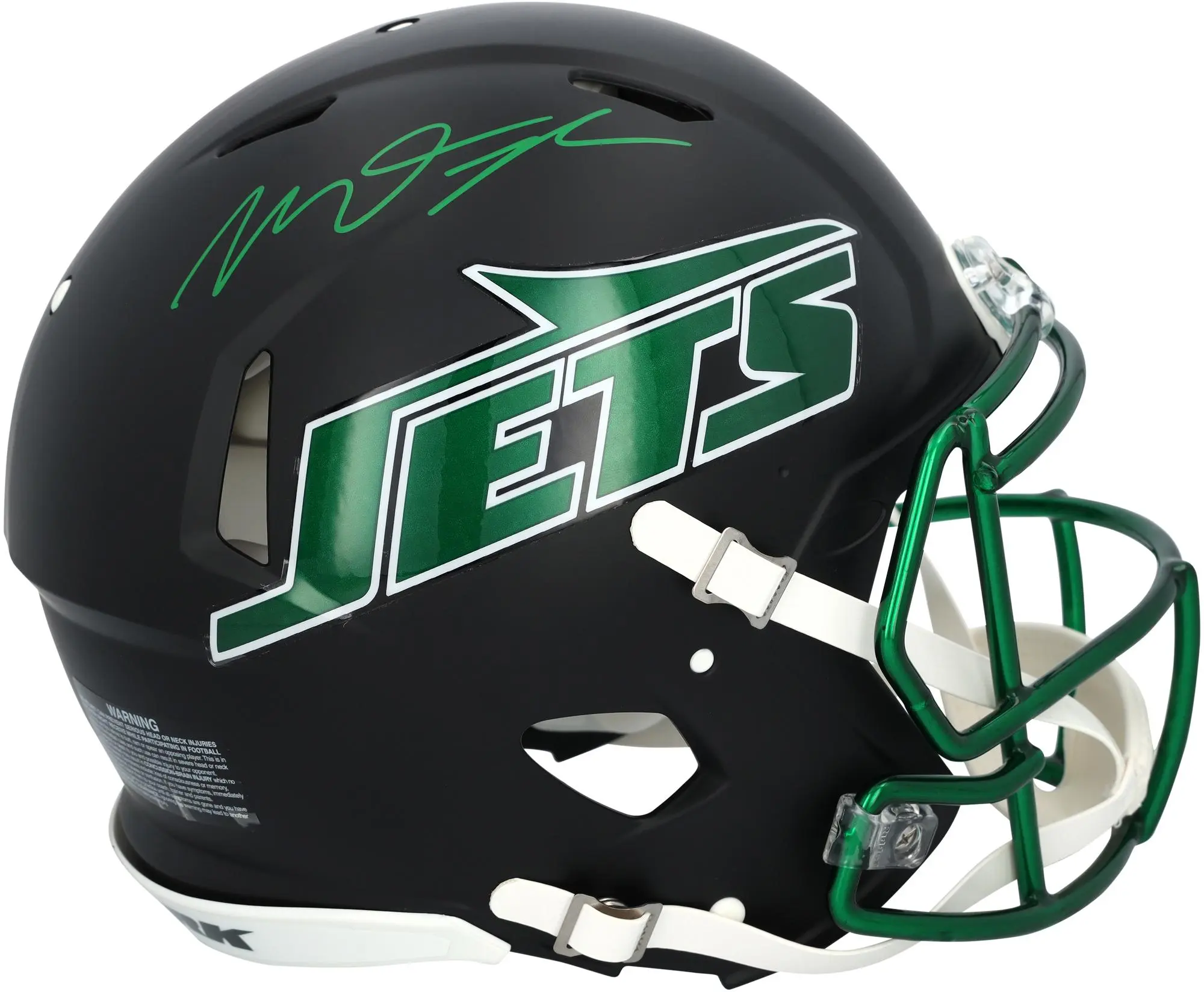 Mason Taylor New York Jets Autographed Riddell Black Alternate Speed Authentic Helmet - Fanatics Authentic Certified