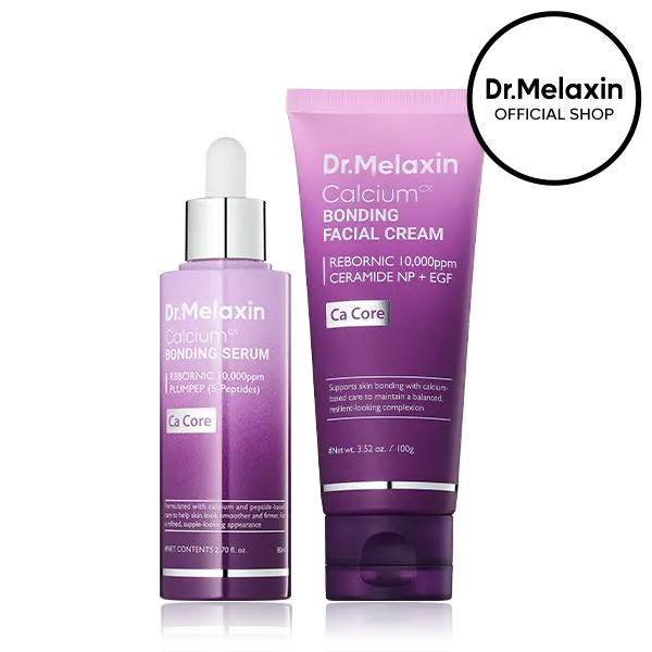 [Dr.Melaxin Official] Calcium Bonding Serum & Cream Density Duo for 3-Step Skin Rebuilding with Calcium, Collagen & REBORNIC, Restores Firmness & Elasticity
